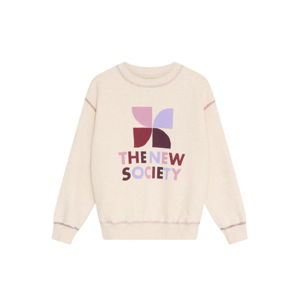 Tns Logo Sweatshirt Whisper - White Melange Multicolor