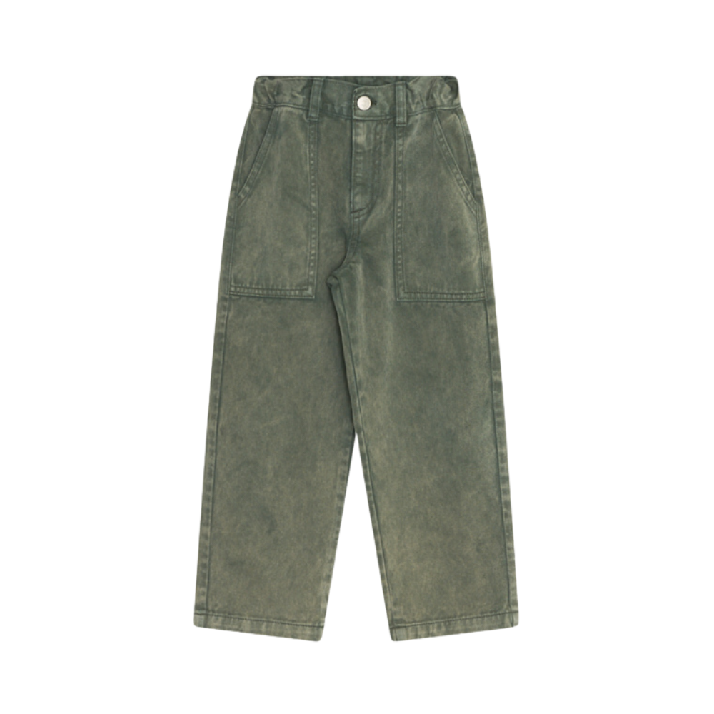 TNS Denim Baggy Pant Tea Leaf - Groen