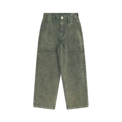 TNS Denim Baggy Pant Tea Leaf - Groen