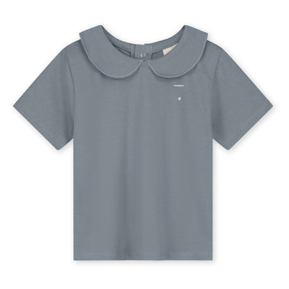 Baby Collar Tee Gots - Stone Gray