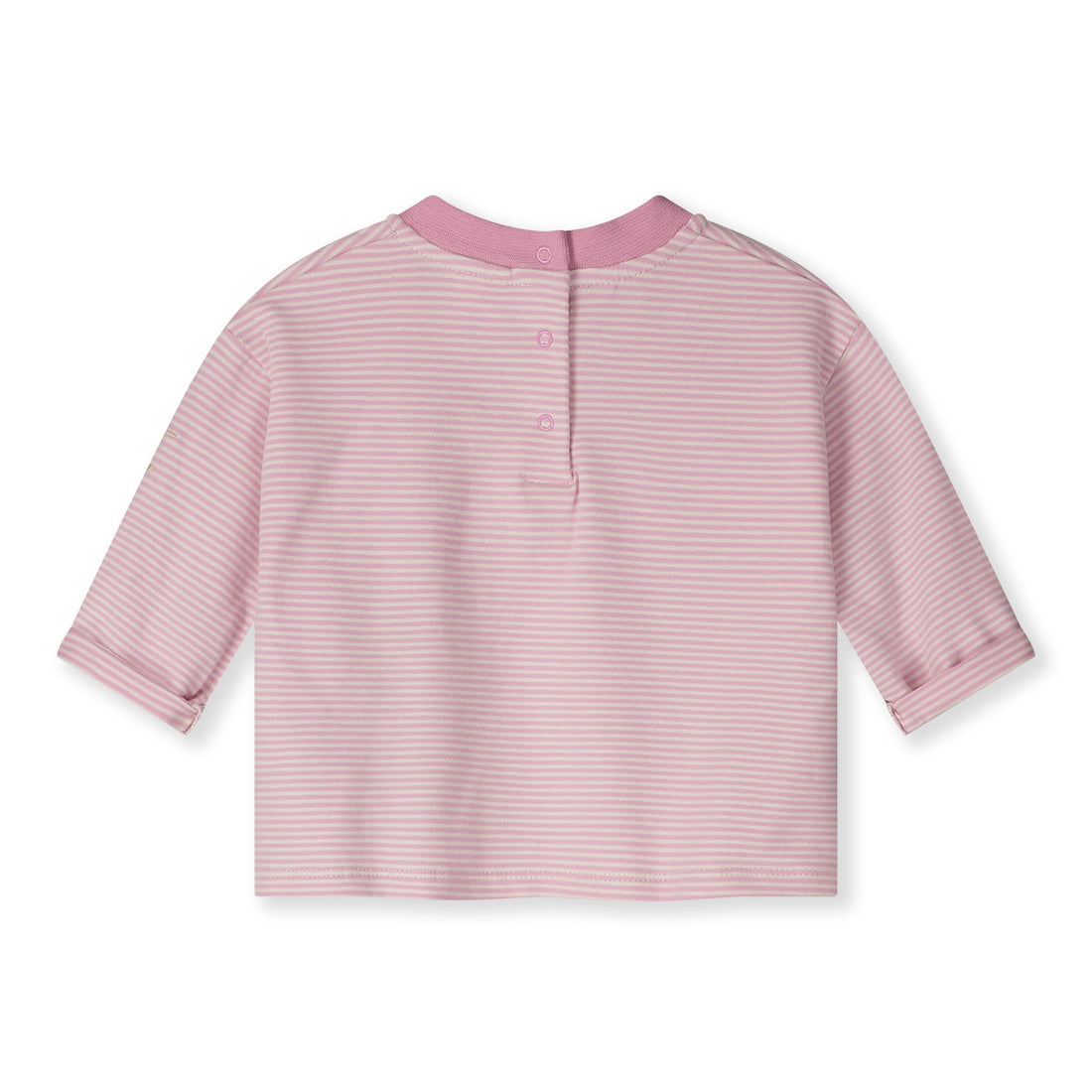 Baby L/S Pocket Tee Gots - Bubblegum - Cream