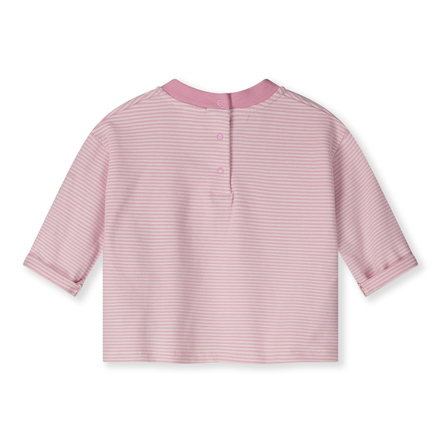 Baby L/S Pocket Tee Gots - Bubblegum - Cream