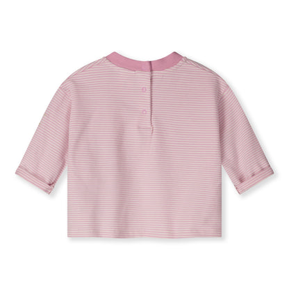 Baby L/S Pocket Tee Gots - Bubblegum - Cream