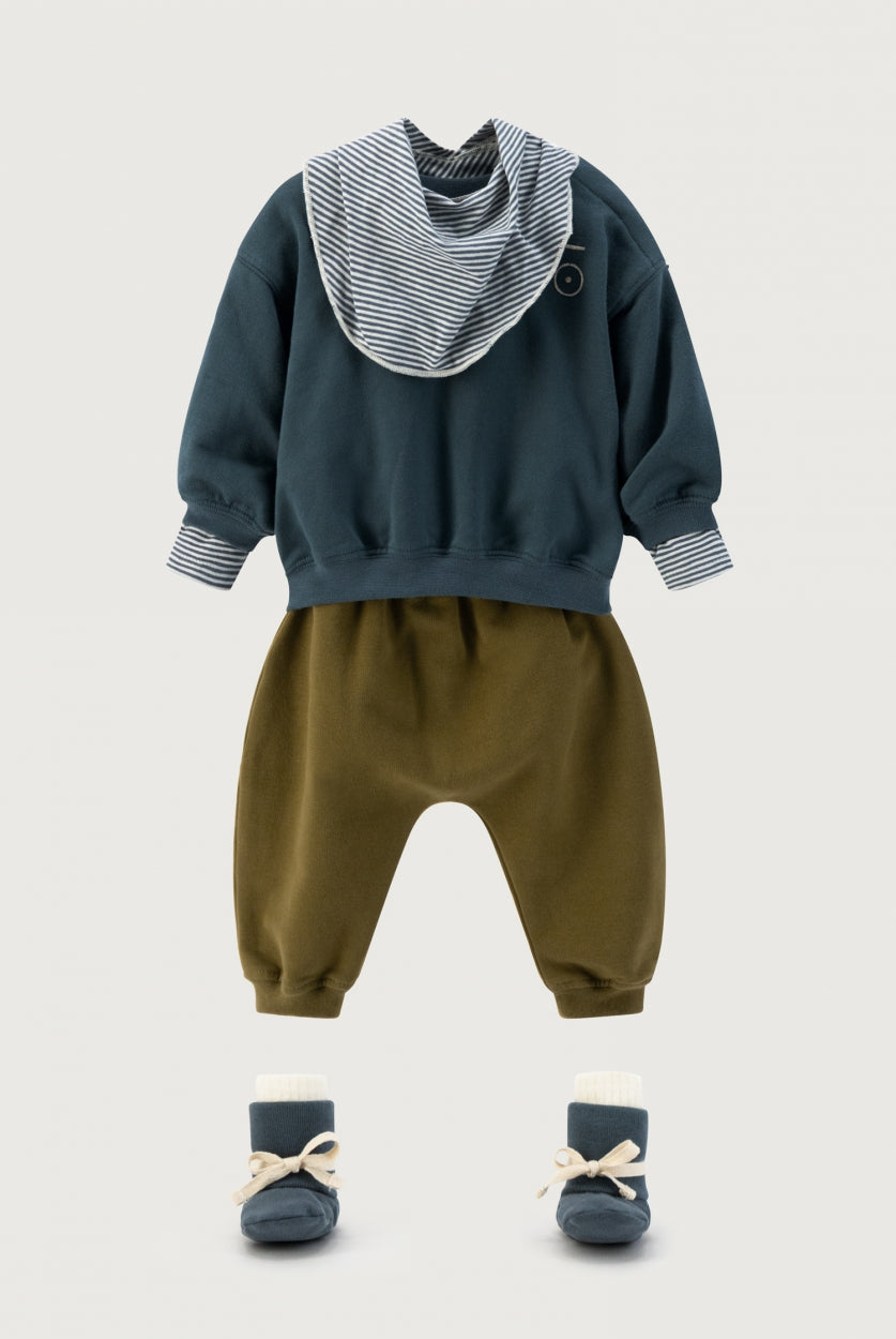 Baby Dropped Shoulder Sweater Gots - Blue Gray