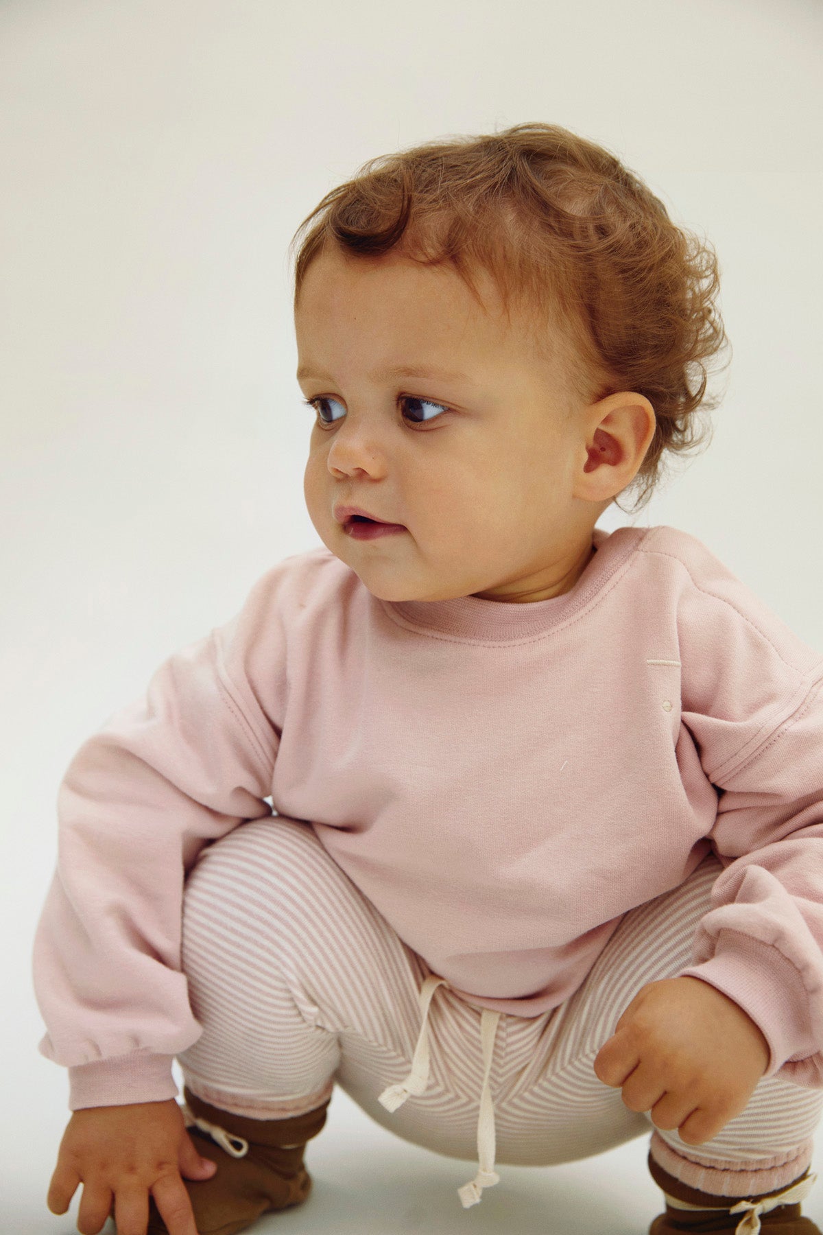 Baby Leggings - Faded Pink Cream