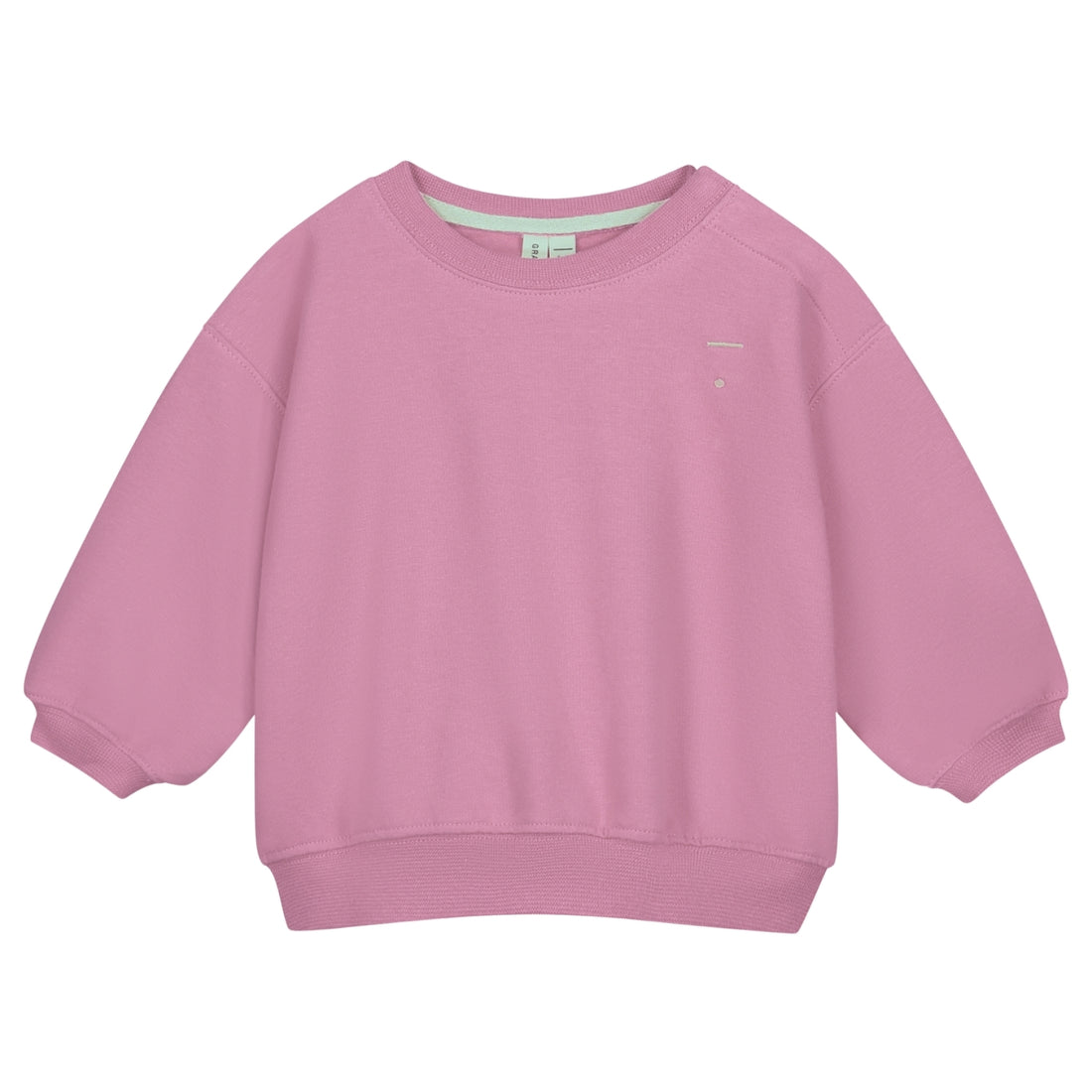 Baby Dropped Shoulder Sweater Gots - Bubblegum