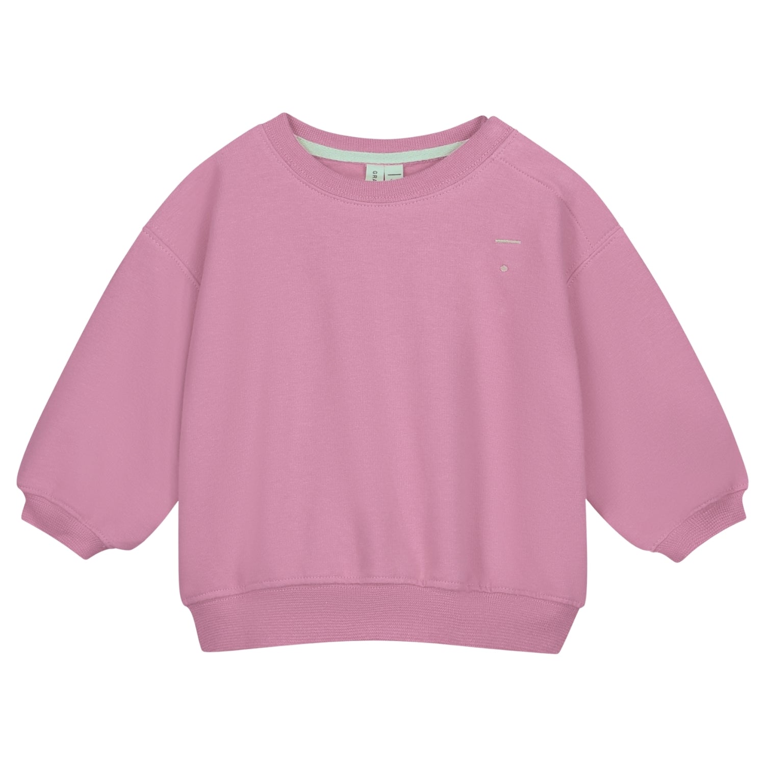 Baby Dropped Shoulder Sweater Gots - Bubblegum