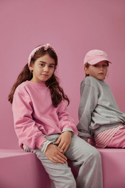 Dropped Shoulder Sweater Gots - Bubblegum