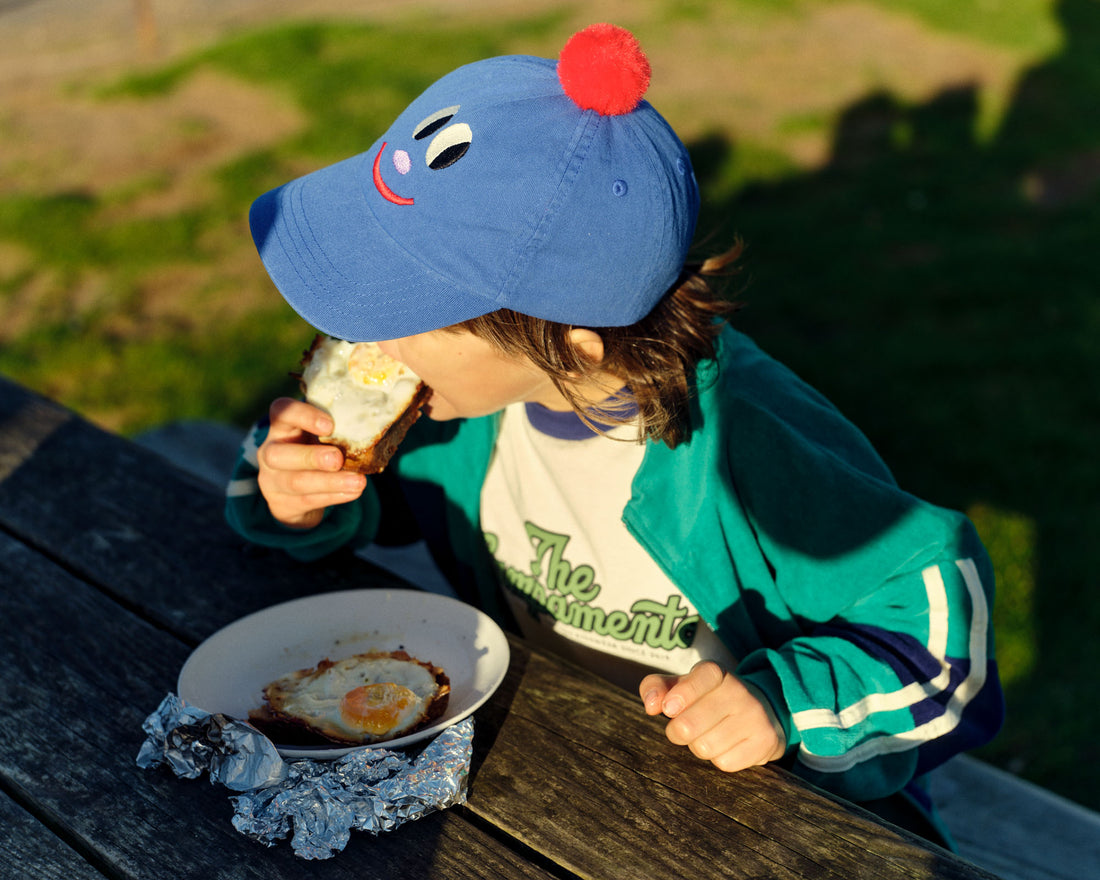 Smiling Face Cap - Blue