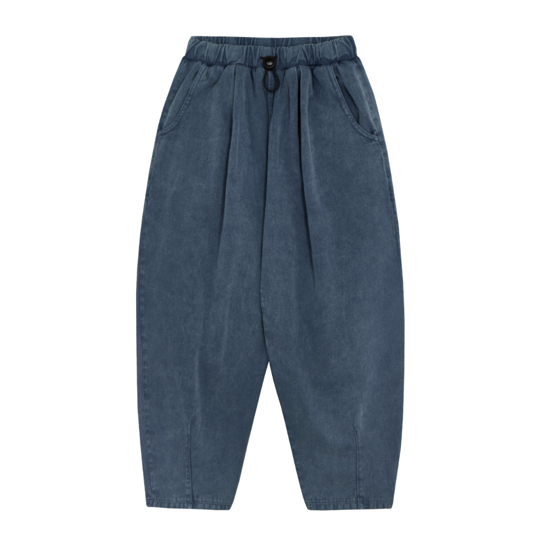 Blue Washed Trousers - Blue