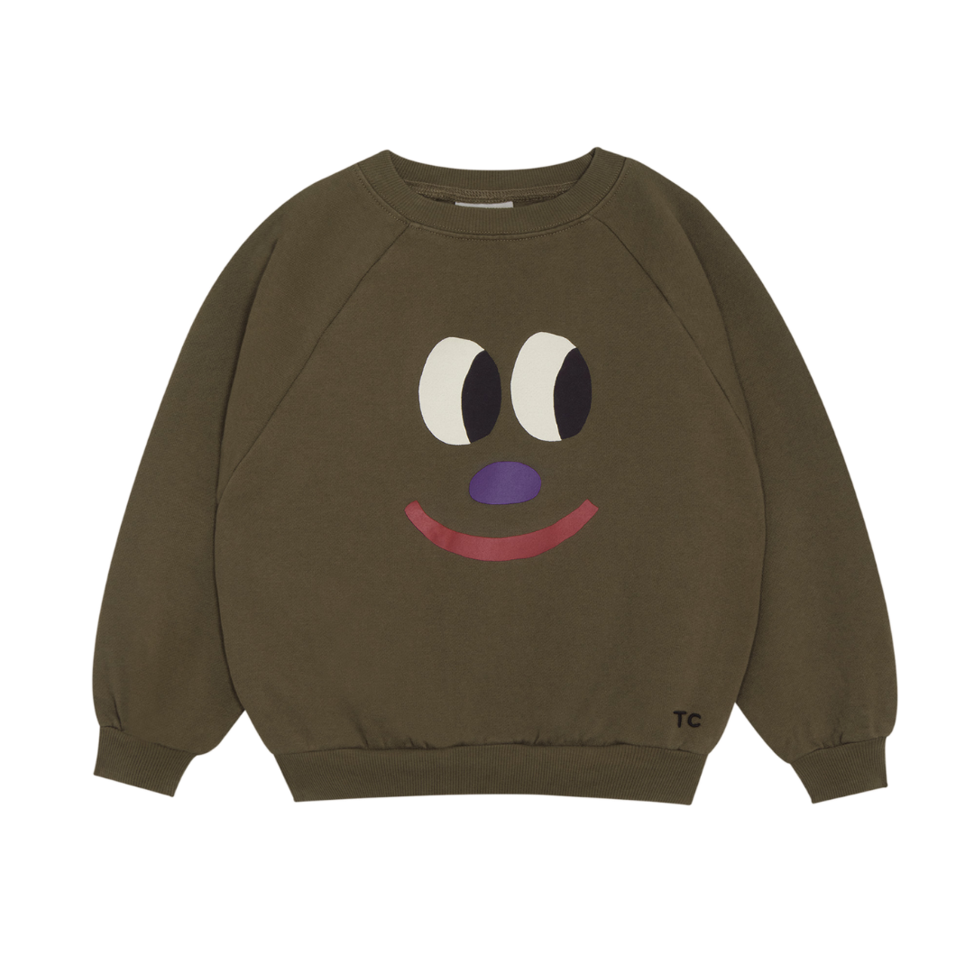 Big Smiling Face Sweatshirt - Green