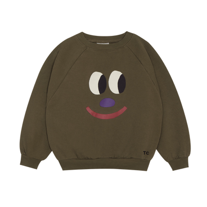 Big Smiling Face Sweatshirt - Green