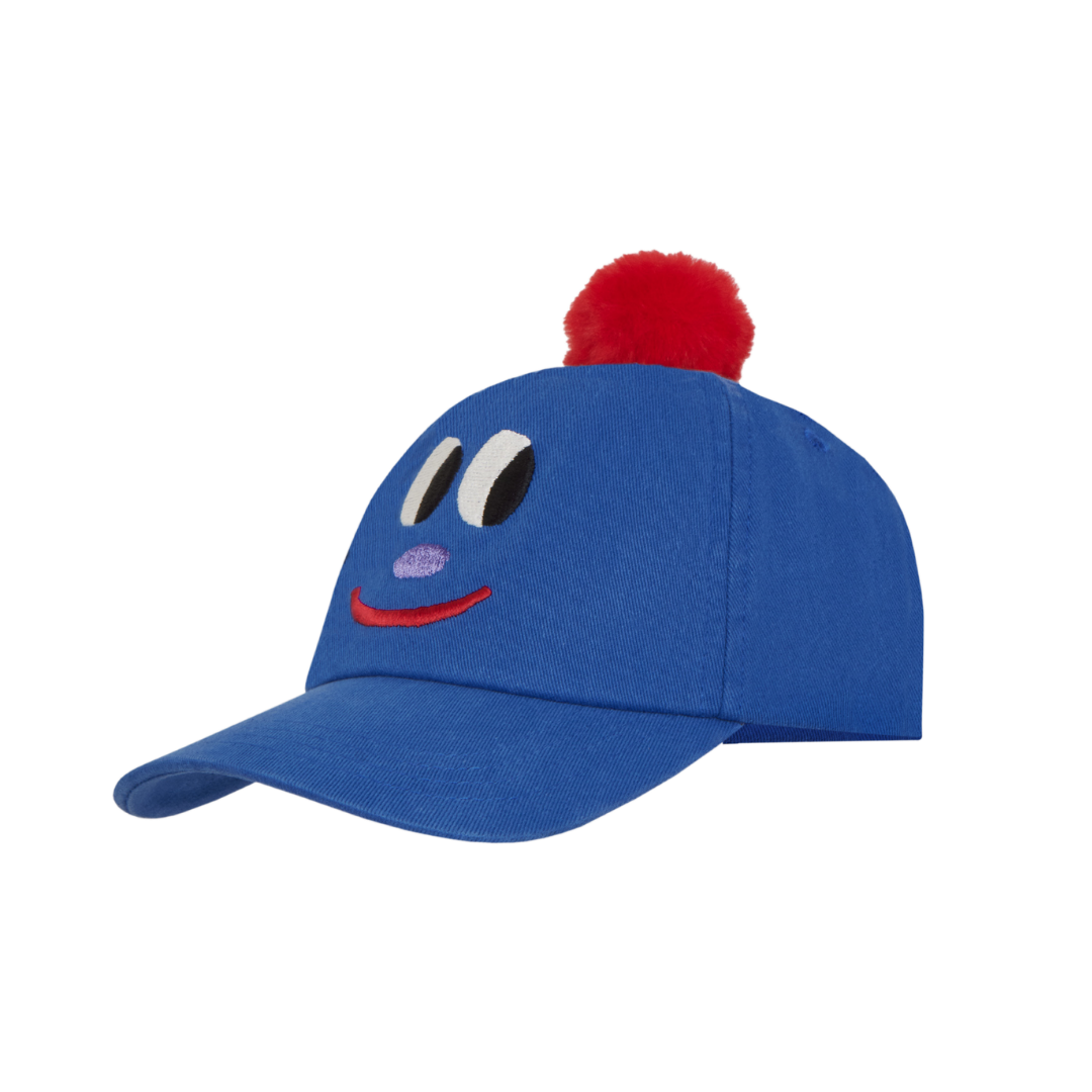 Smiling Face Cap - Blue