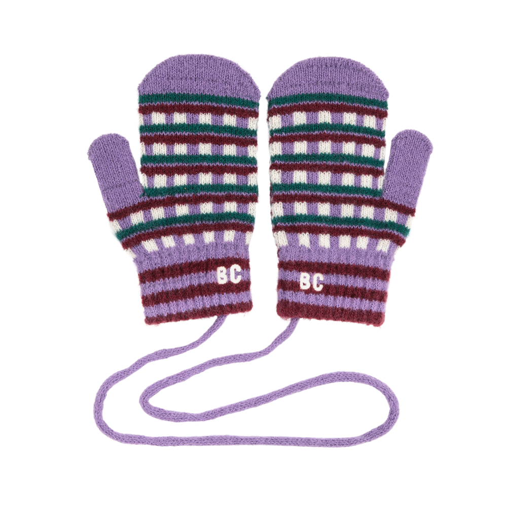 Bobo Choses Jacquard Baby Wanten - Paars