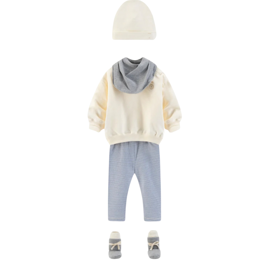 Baby Dropped Shoulder Sweater - Cream