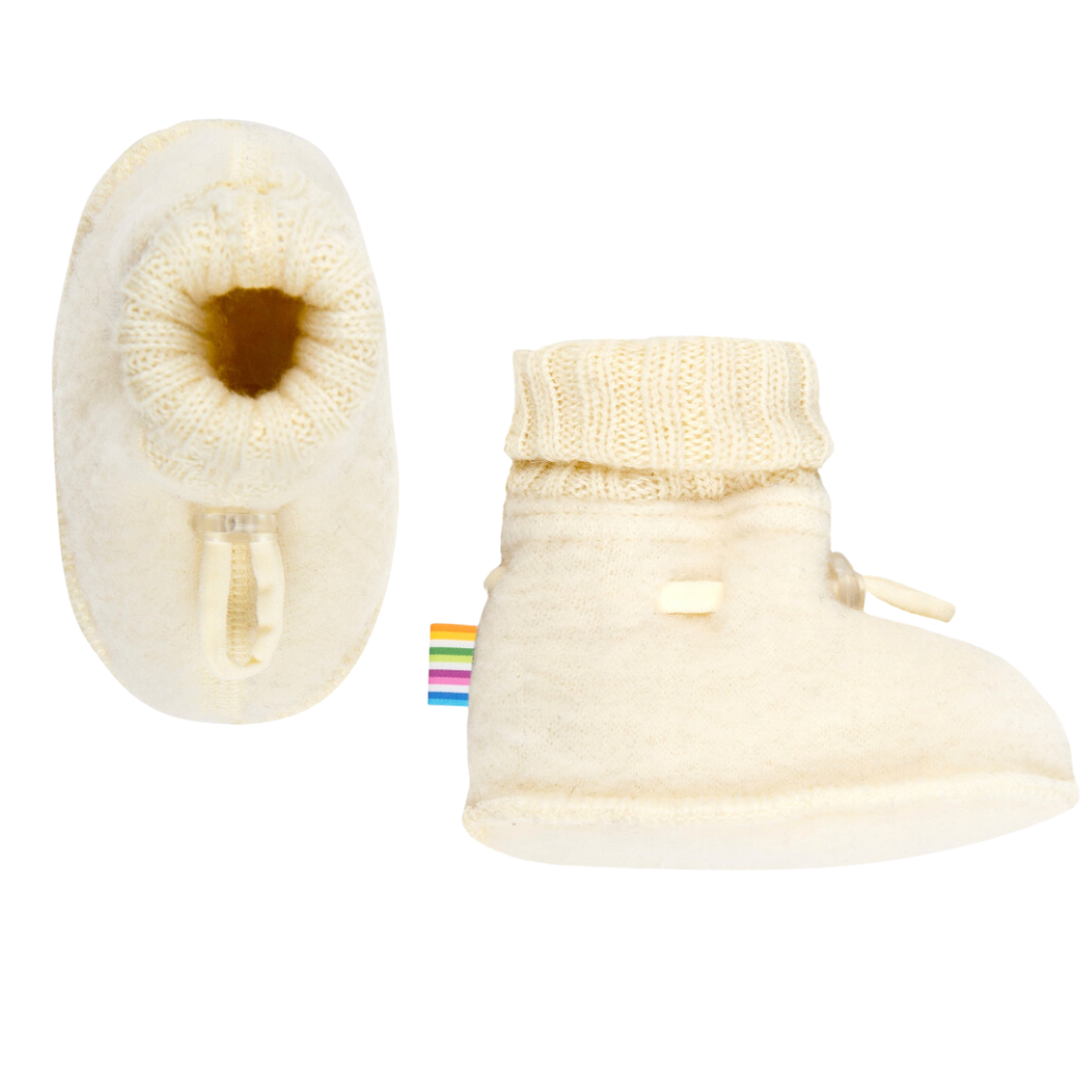 Baby Booties Merino Wol - Cream