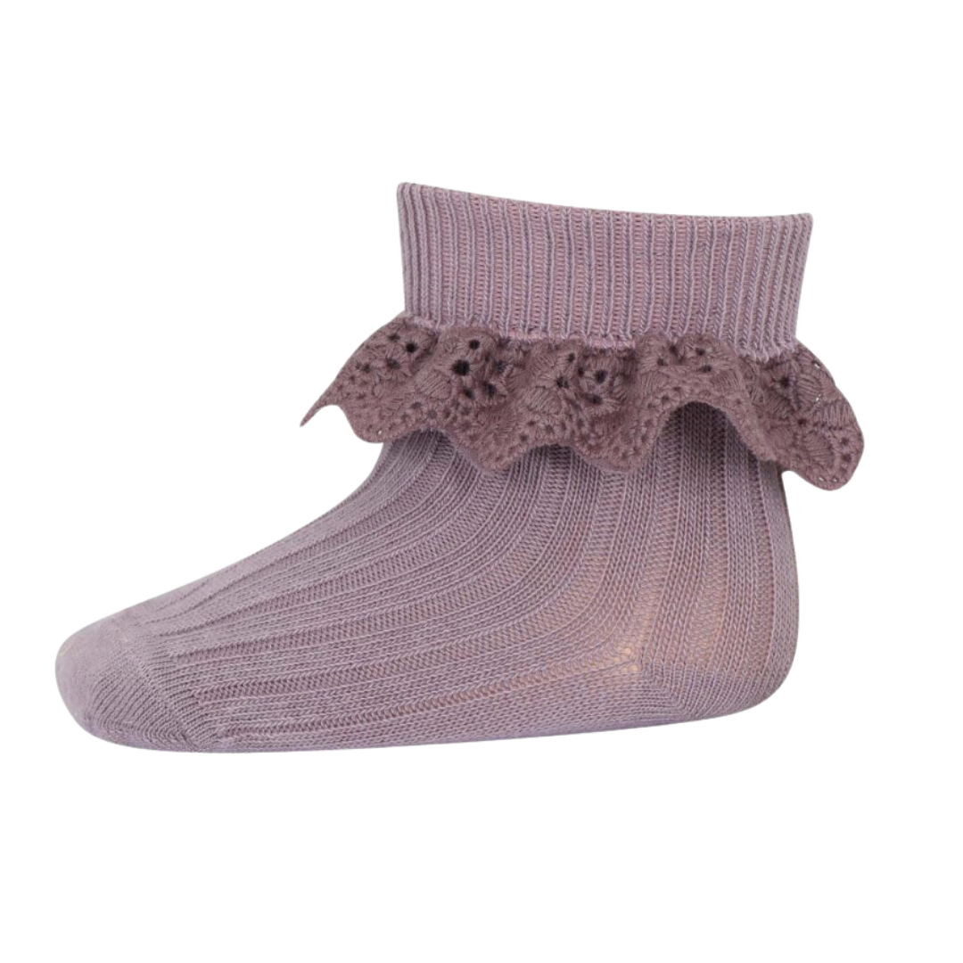 Lisa Lace Socks - Lilac Shadow