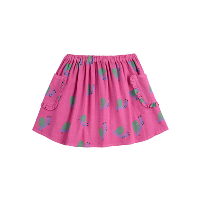 Funny Snail all over woven skirt