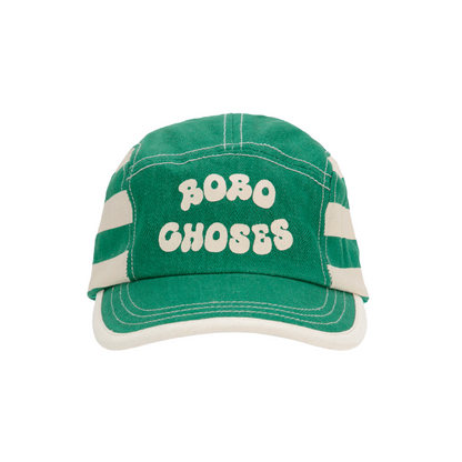 Bobo Choses Green Stripes cap