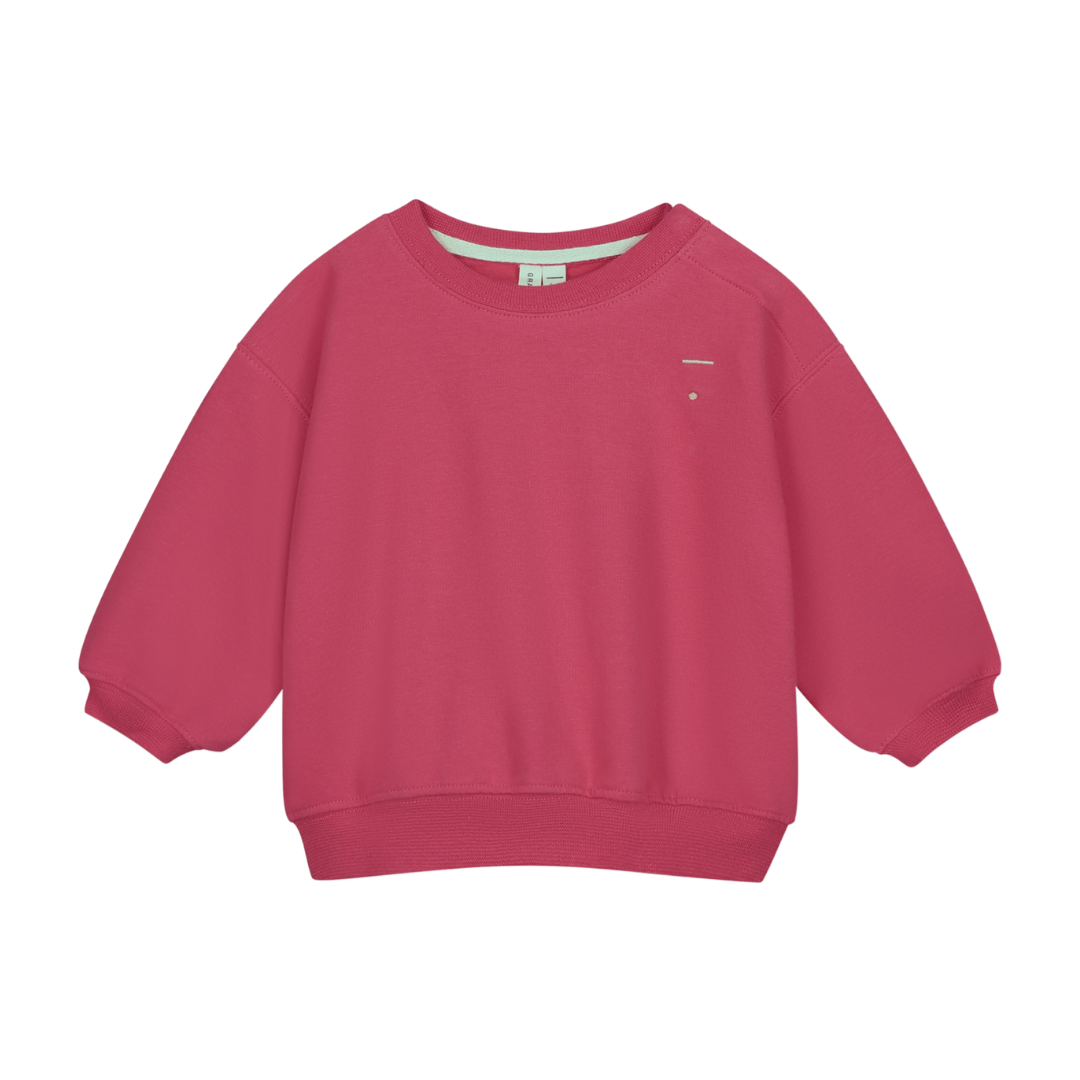 Baby Dropped Shoulder Sweater - Cherry