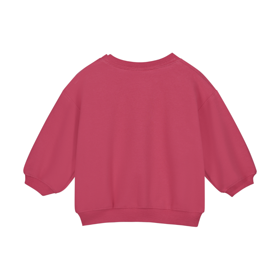 Baby Dropped Shoulder Sweater - Cherry