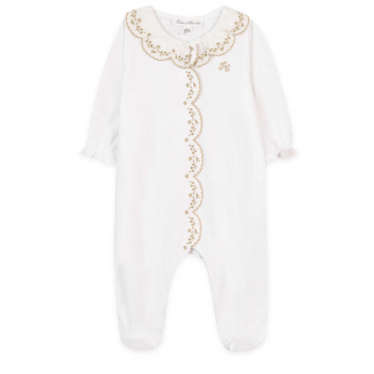 Baby Pyjama Gouden Detail - Wit