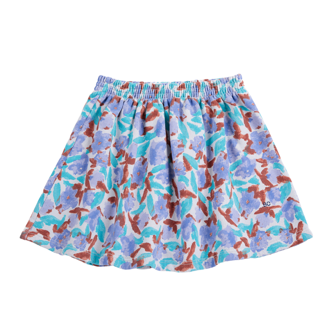 Watercolor All Over Fleece Skirt - Lavender