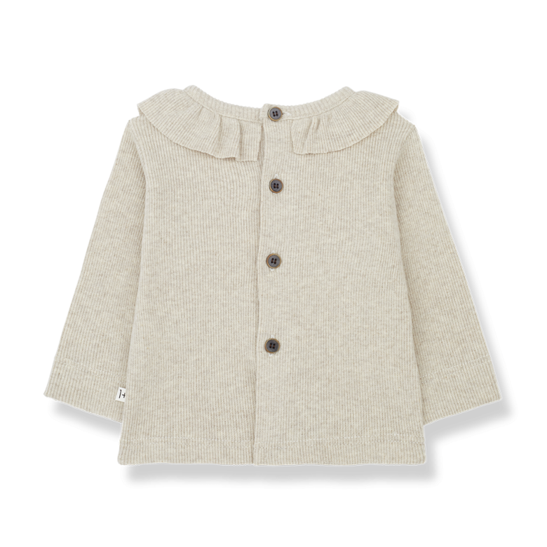 Anna - Collar Blouse - Oatmeal