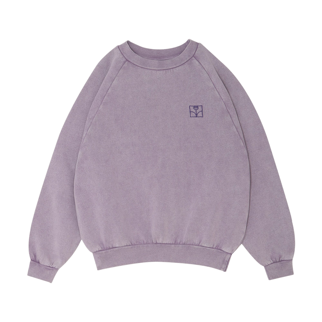 Purple Washed Oversized Kids Sweatshirt - Purple