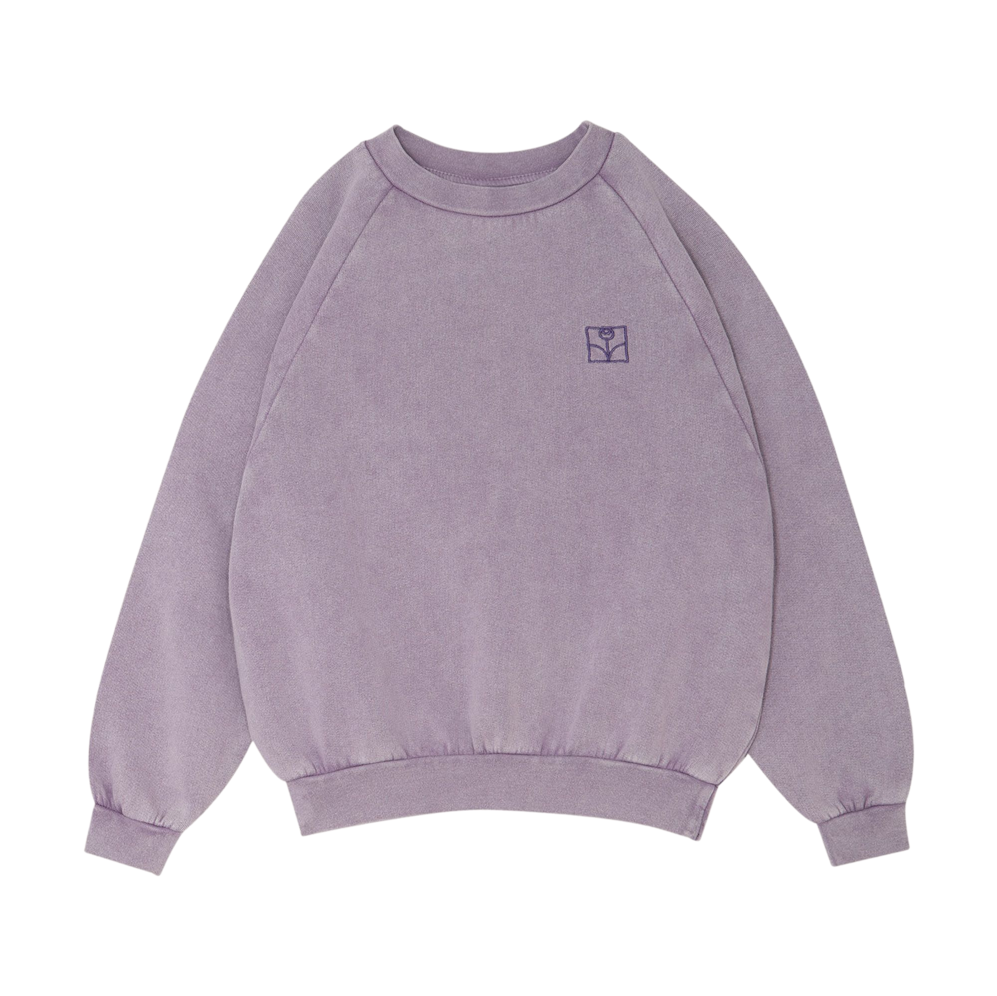 Purple Washed Oversized Kids Sweatshirt - Purple