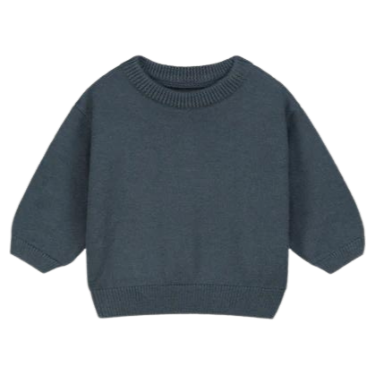 Baby Knitted Jumper - Blue Grey