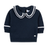 Sweater met Volantkraag - Marine