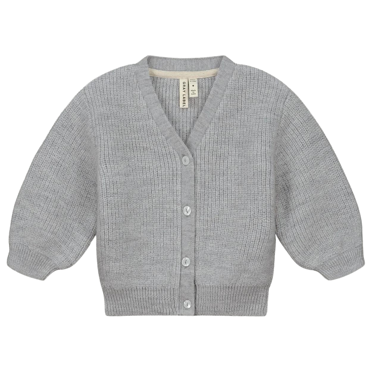 Baby Knitted Cardigan - Grey Melange