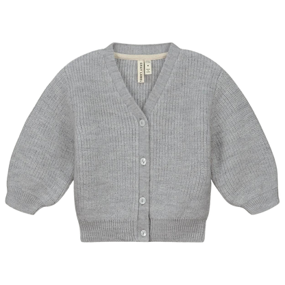 Baby Knitted Cardigan - Grey Melange