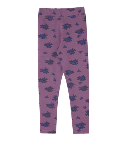 Flowers Kids Leggings - Purple