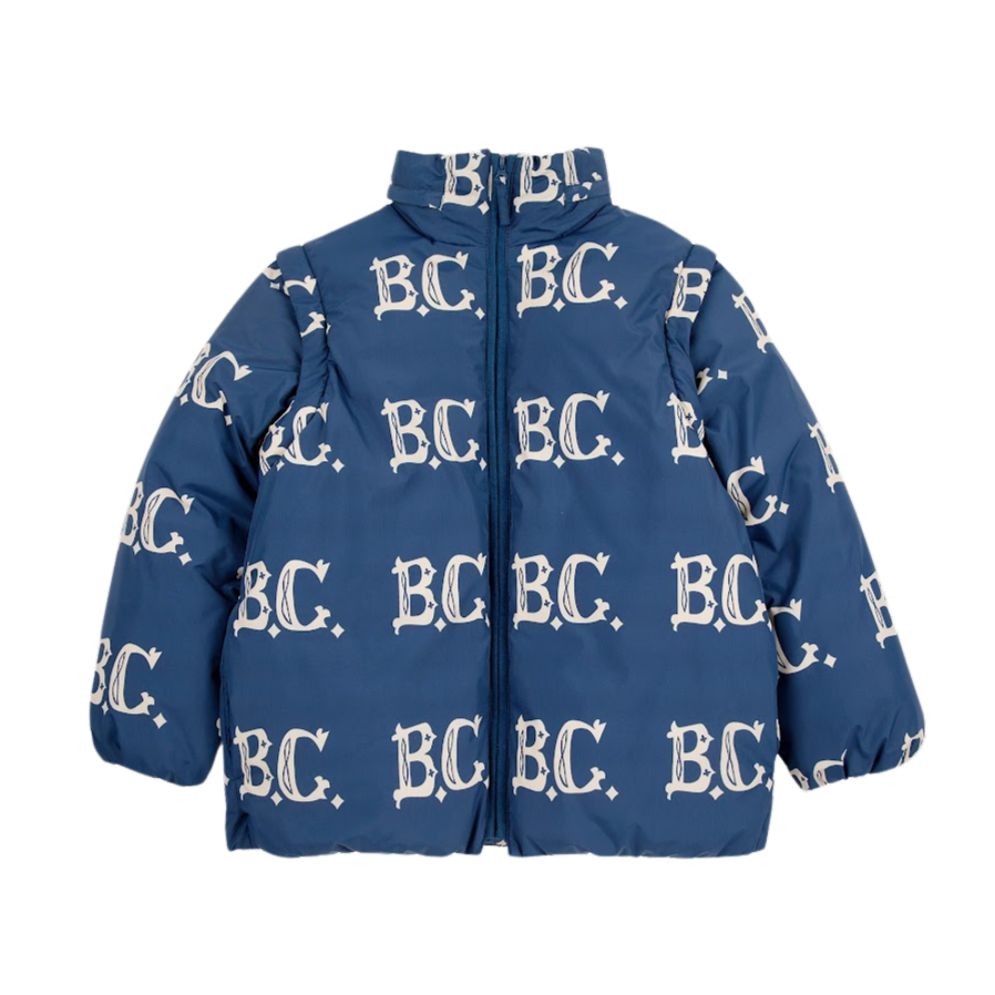 B.C Vintage All Over Padded Anorak - Midnight Blue