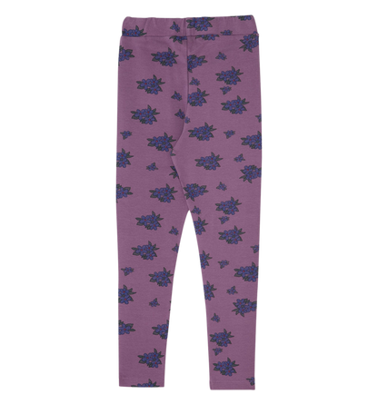 Flowers Kids Leggings - Purple