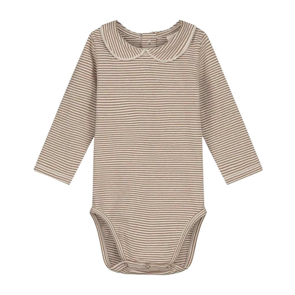 Baby Collar Onesie - Biscuit - Cream