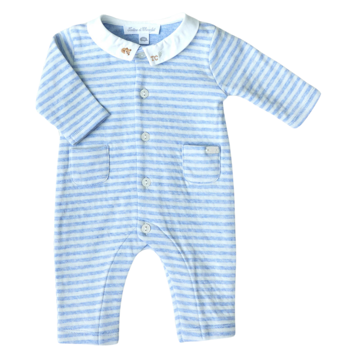 Gestreepte Onesie - Blauw/Wit