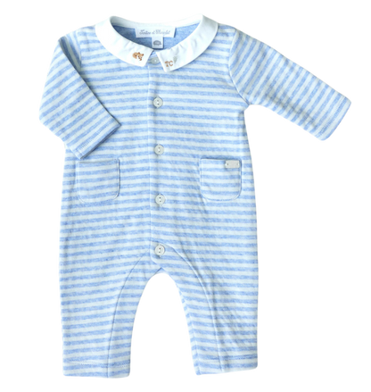 Gestreepte Onesie - Blauw/Wit