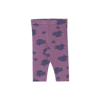 Flowers Baby Leggings - Purple