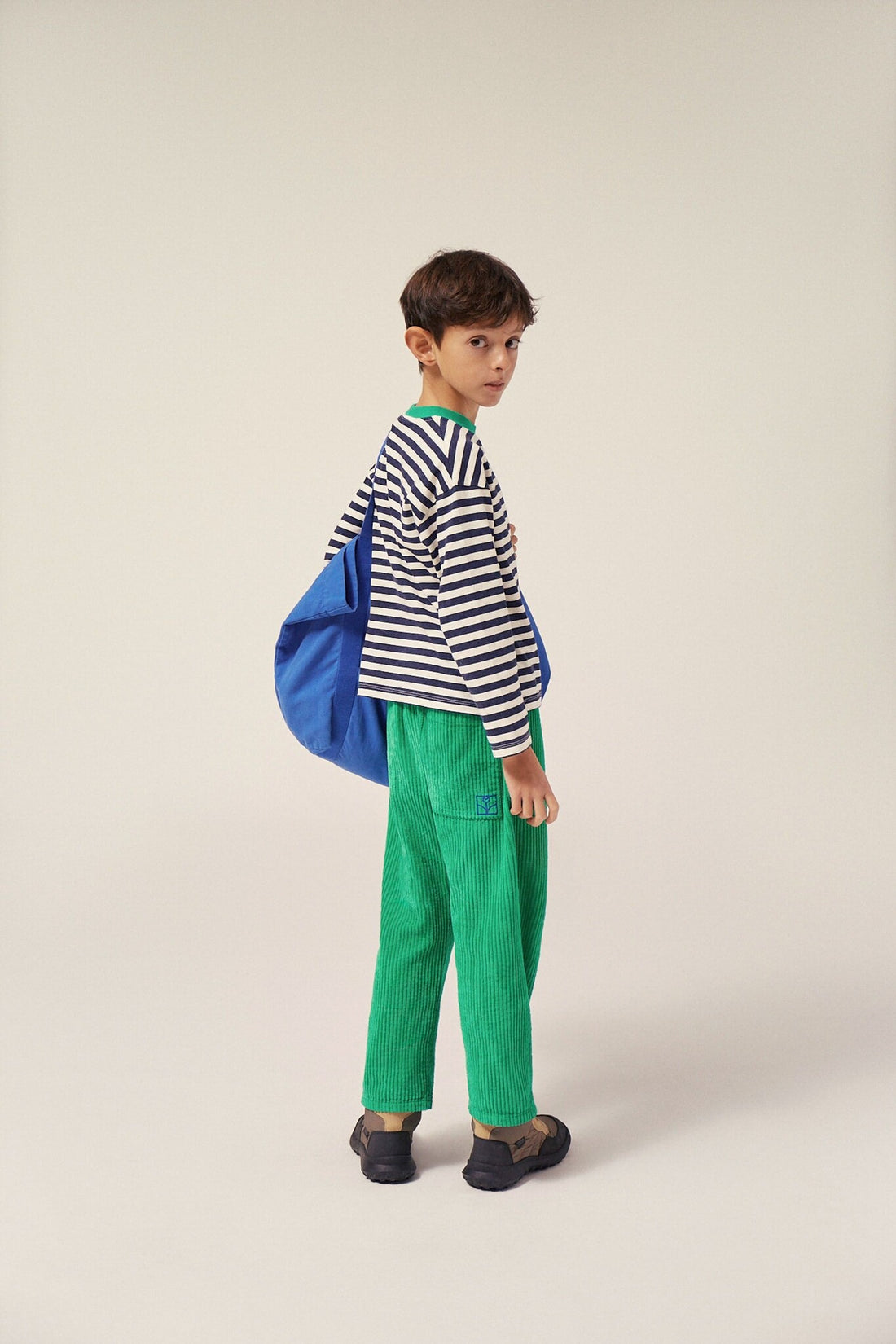 Blue Stripes Long Sleeves Kids Tshirt - Blue