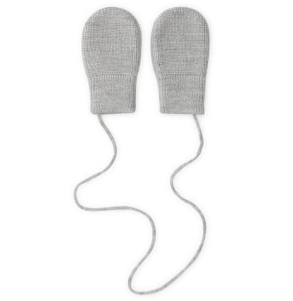 Baby Knitted Mittens - Grey Melange