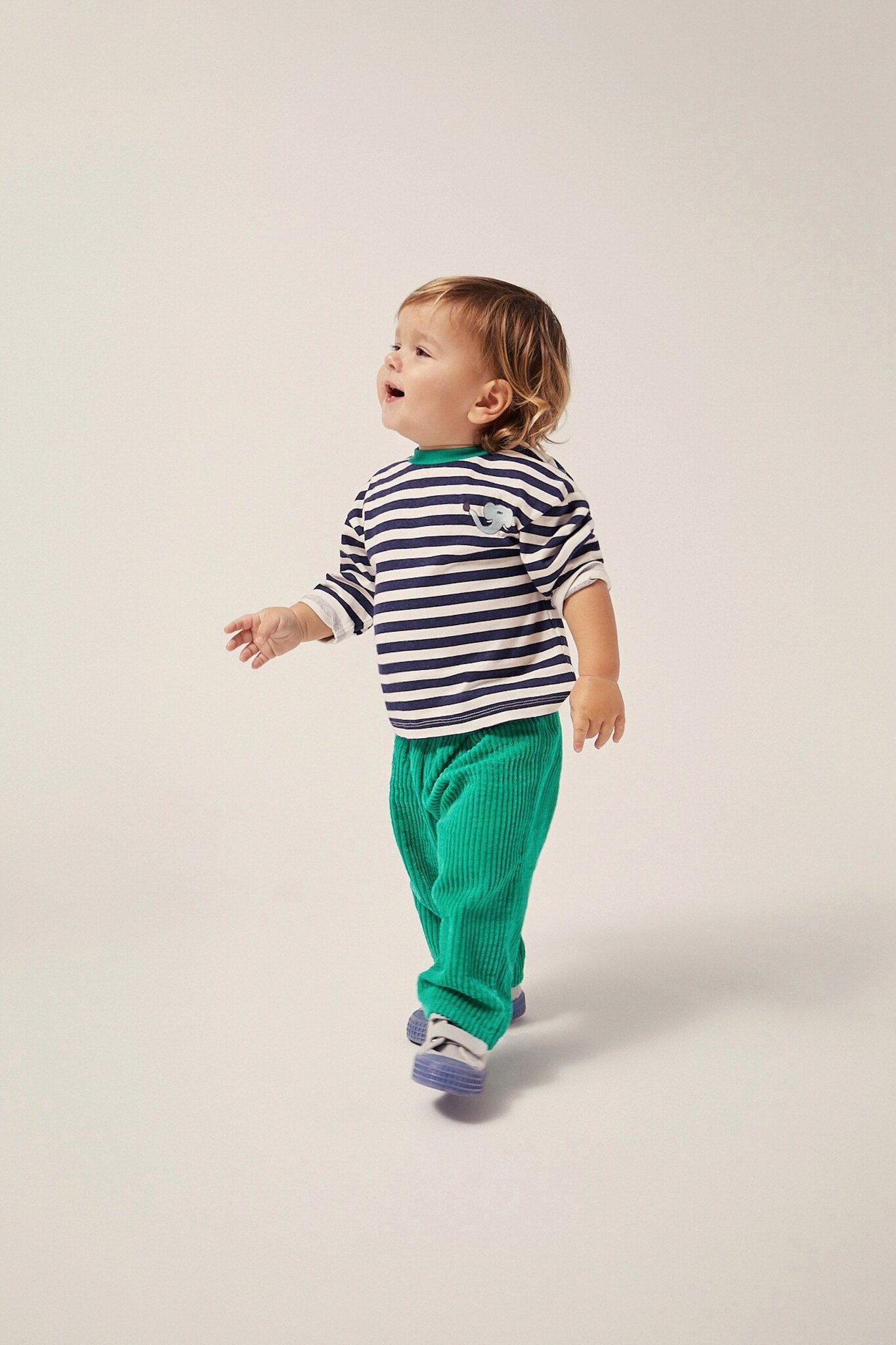 Blue Stripes Long Sleeves Baby Tshirt - Blue