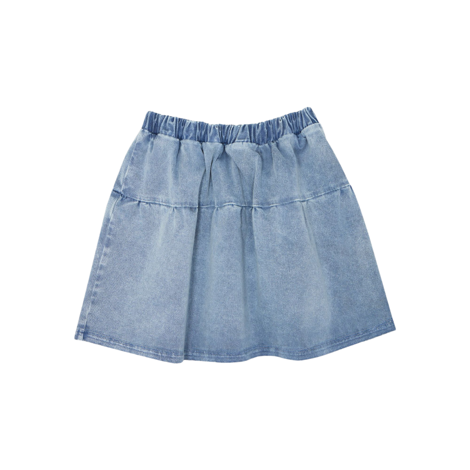 Blue Washed Kids Skirt - Blue