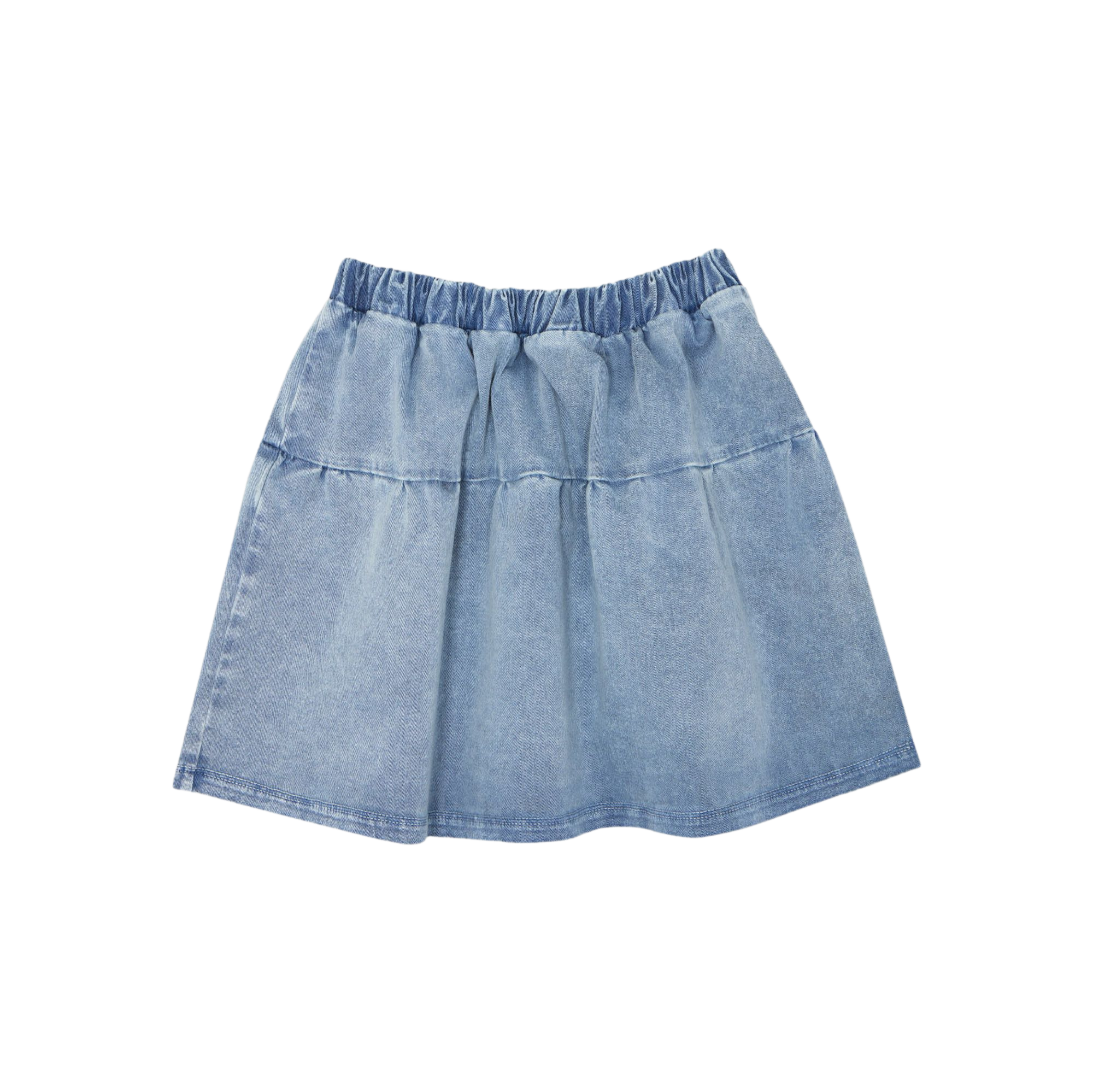 Blue Washed Kids Skirt - Blue