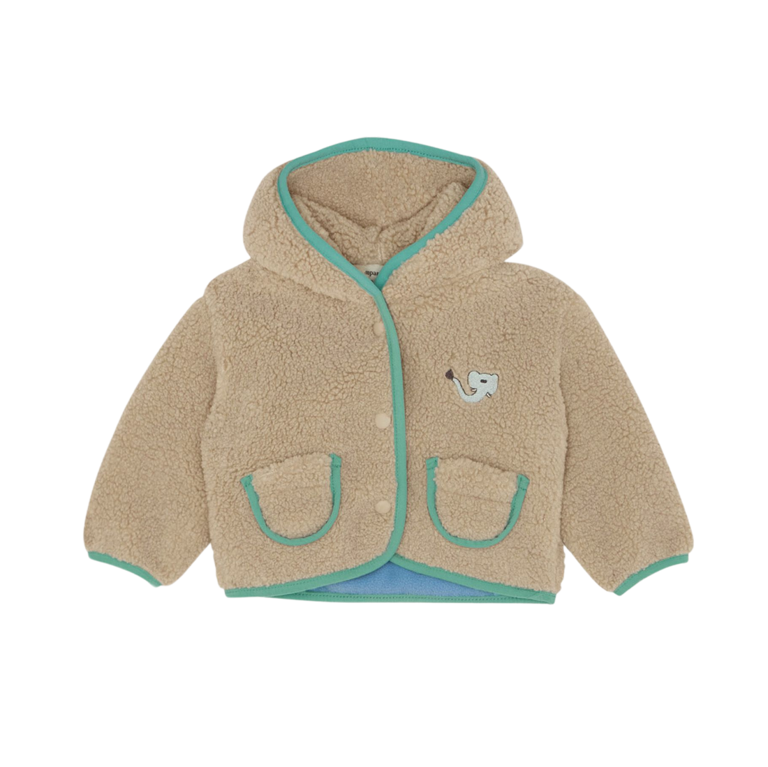 Ecru Teddy Baby Jacket - Ecru