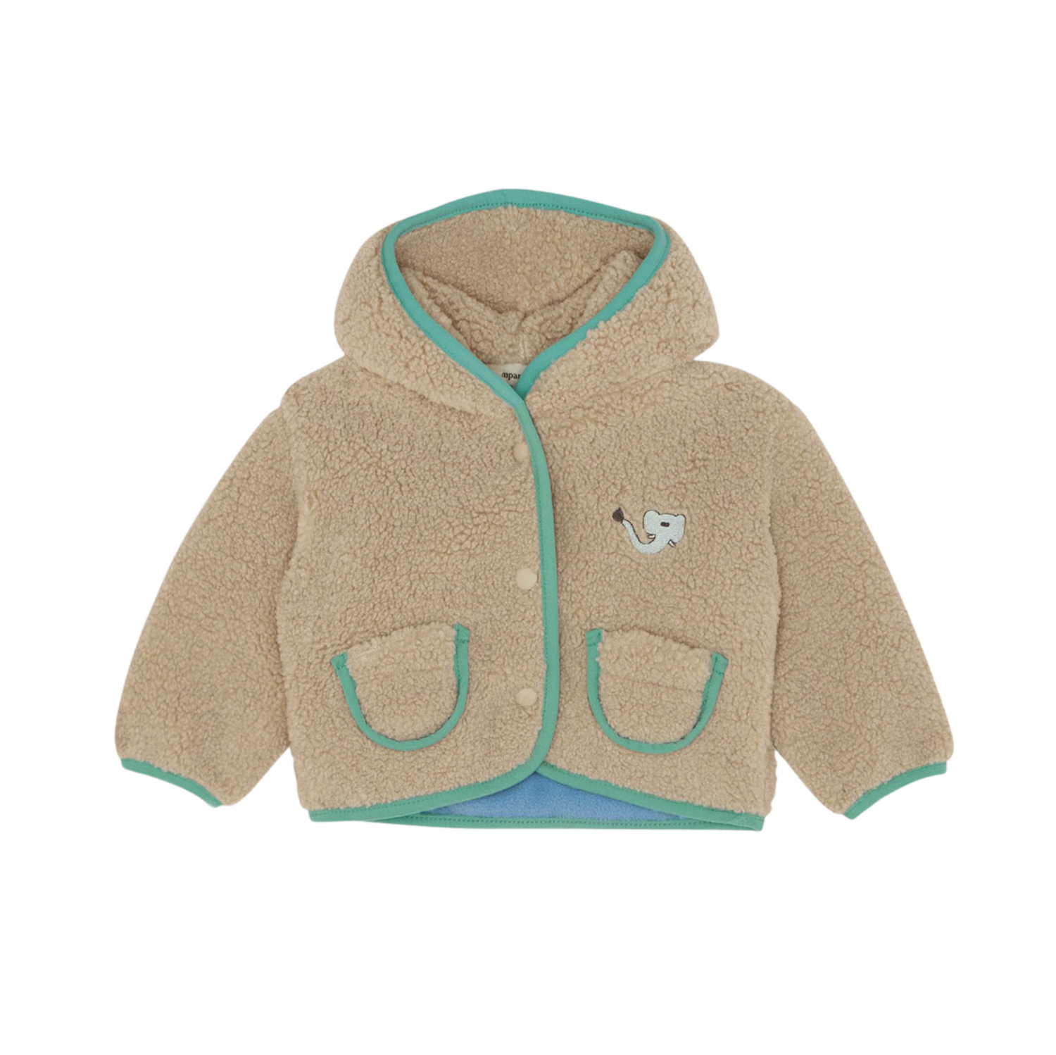 Ecru Teddy Baby Jacket - Ecru