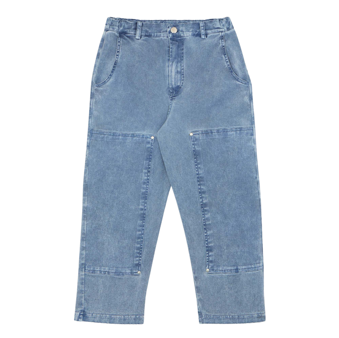 Blue Washed Kids Trousers - Blue