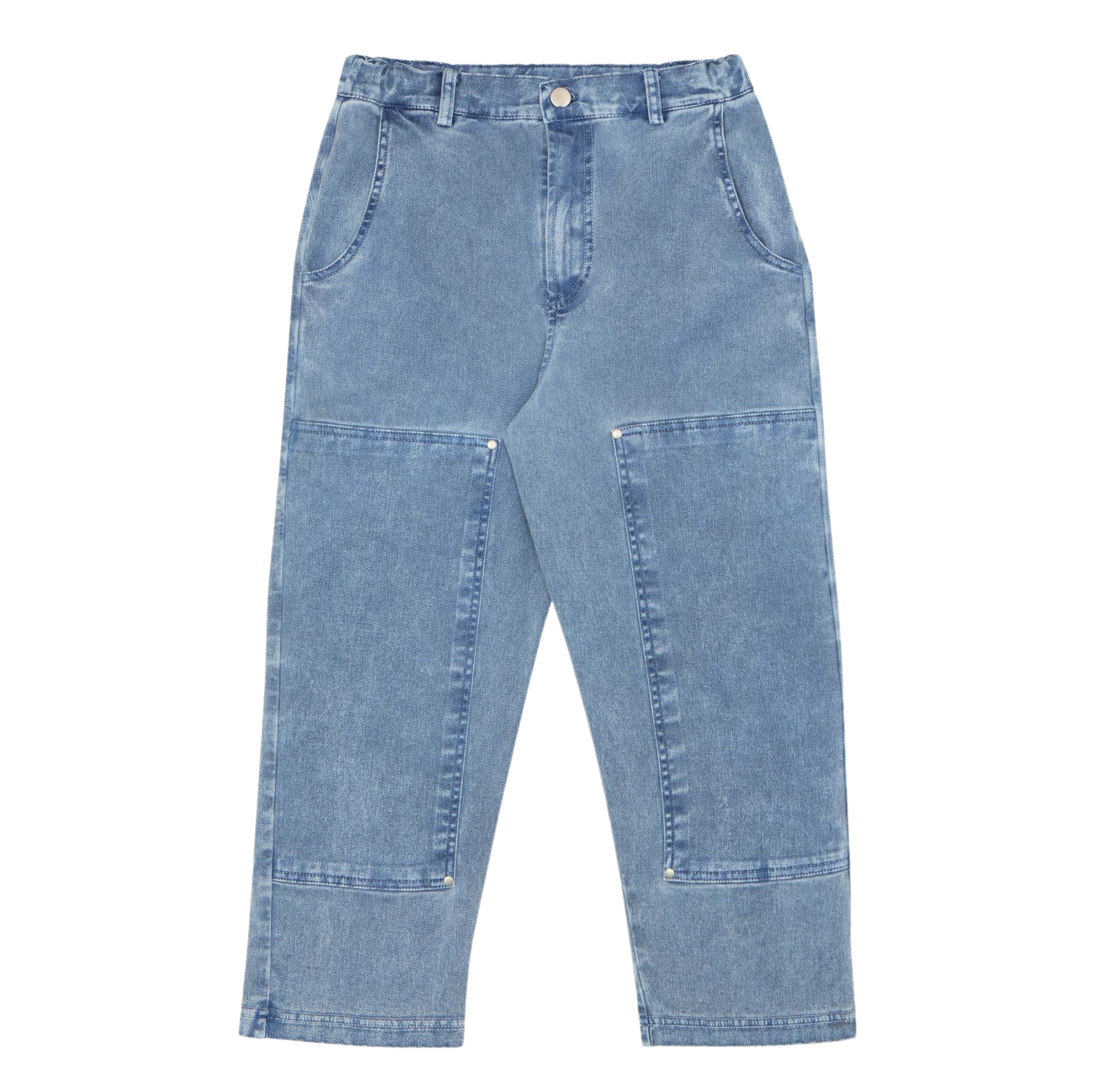 Blue Washed Kids Trousers - Blue